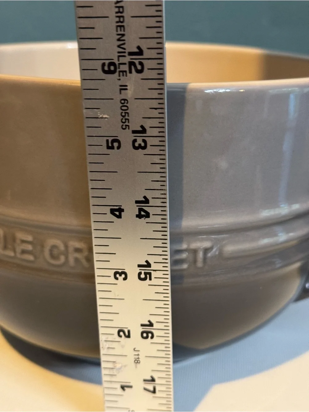 NWT Le Creuset Stoneware Signature Batter Bowl in Flint Gray Ombré